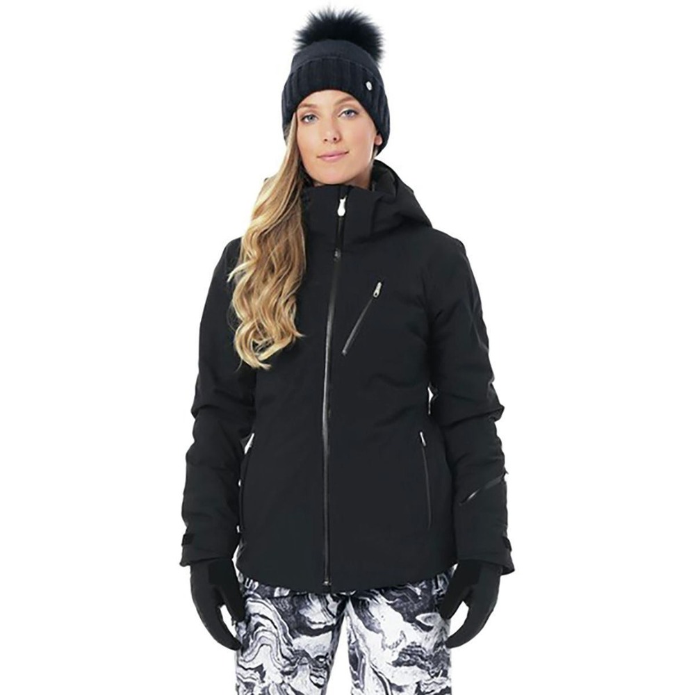 Spyder Ski Jacket Womens 8 Black Gore-Tex Thinsulate Waterproof Insulated Hooded